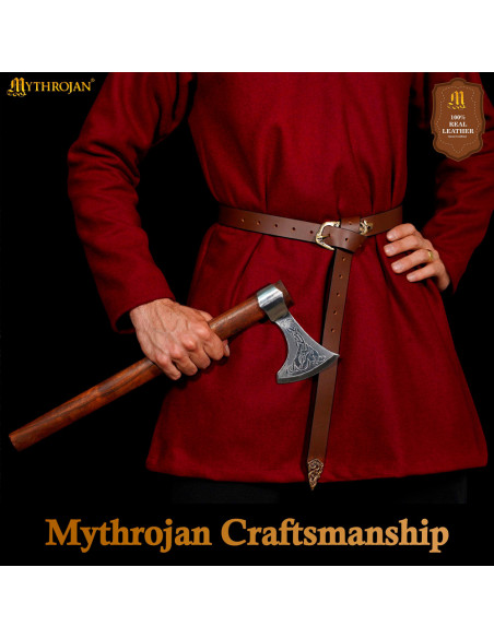 Viking belt in leather Midgard...