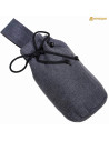 Medieval pouch with cord, gray color