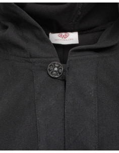 Medieval hood with shoulder covers, black 2