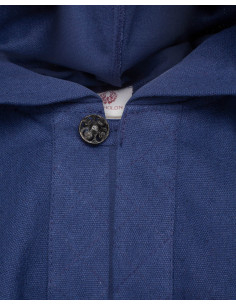 Medieval hood with shoulder cover, blue 2