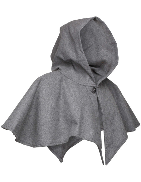 Hood and medieval shoulder cover in...