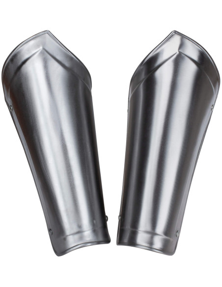 Medieval greaves Nova armor, polished