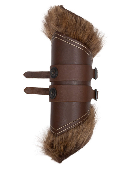 Viking greaves in leather model...