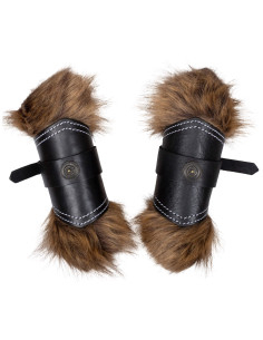 Viking leather bracelets model Jotun, black