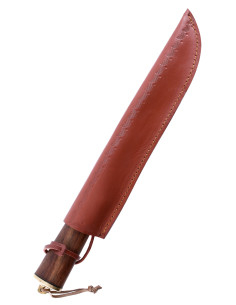 Medieval long knife with leather sheath 2