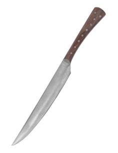 Medieval kitchen knife with wooden handle