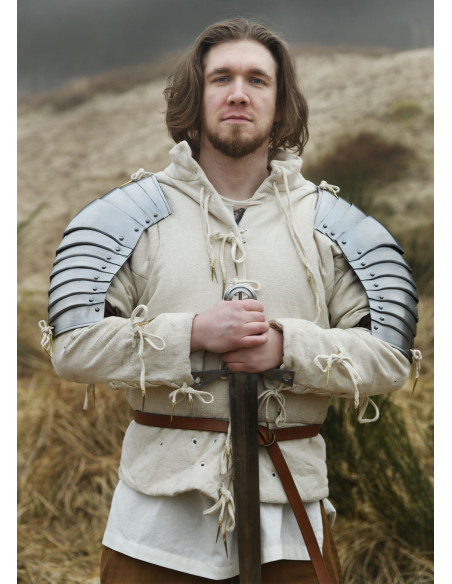 Medieval steel shoulder pads (1.2 mm)