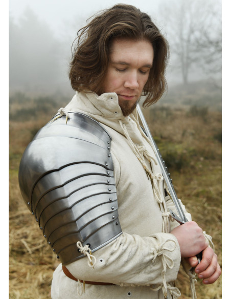 Medieval steel shoulder pads (1.2 mm)