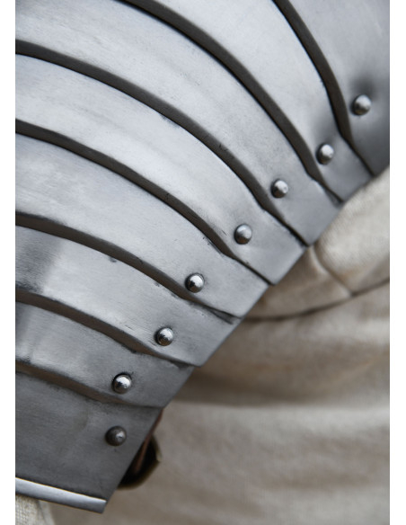 Medieval steel shoulder pads (1.2 mm)