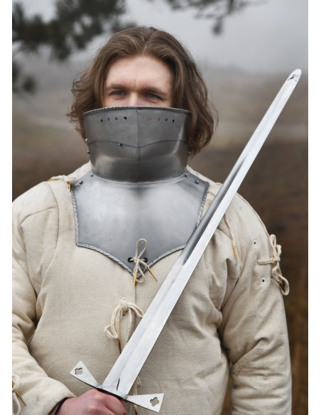 Medieval bevor in steel (1.2 mm)