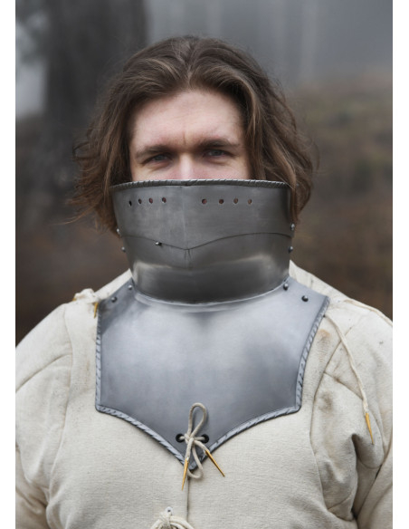 Medieval bevor in steel (1.2 mm)