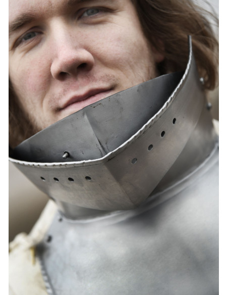 Medieval bevor in steel (1.2 mm)