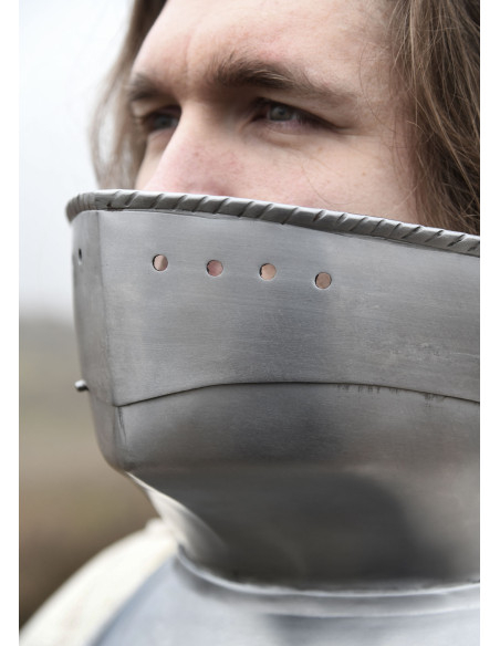 Medieval bevor in steel (1.2 mm)