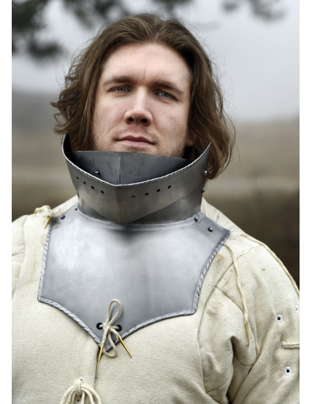 Medieval bevor in steel (1.2 mm)