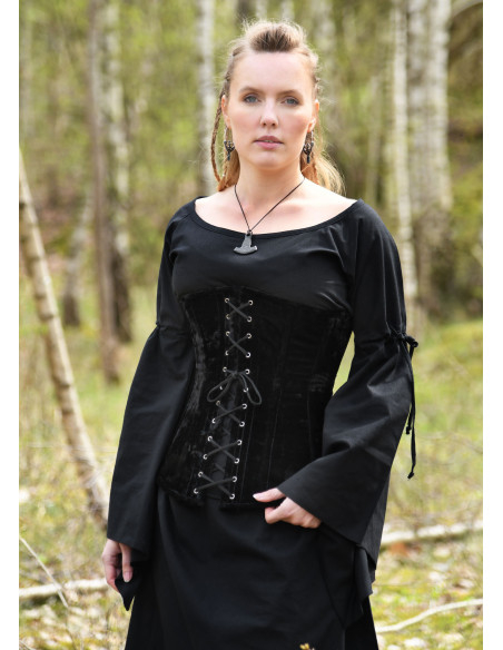 Large medieval corset in black velvet Large medieval corset in black velvet