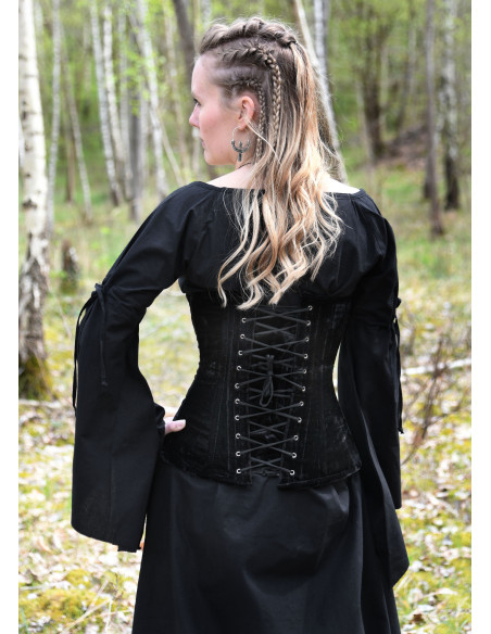 Large medieval corset in black velvet Large medieval corset in black velvet