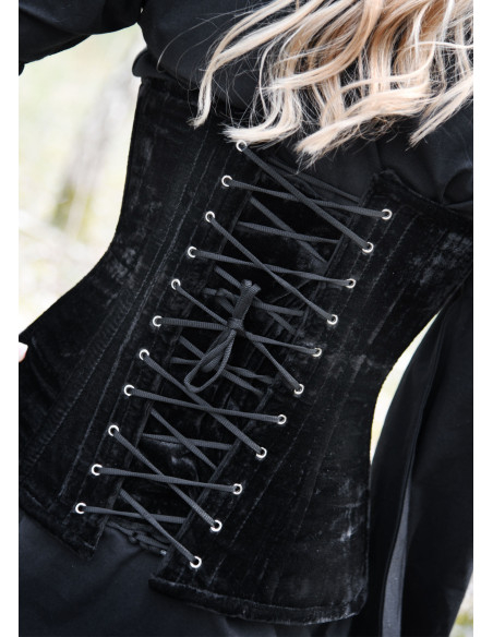 Large medieval corset in black velvet Large medieval corset in black velvet