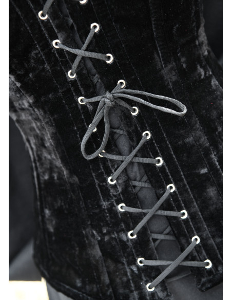 Large medieval corset in black velvet Large medieval corset in black velvet