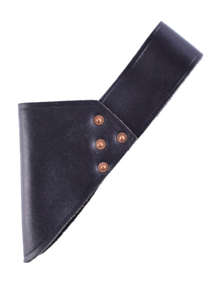 Black leather sword belt