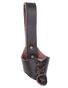 Small horn holder strap, brown