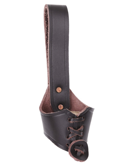 Small horn holder strap, brown