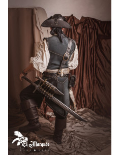 Black leather for pirates, men 2