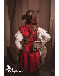 Red leather for pirate women 2