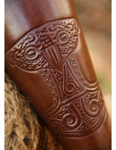 Thor's hammer bracelets in brown 2