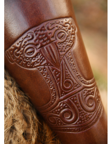 Thor's hammer bracelets in brown