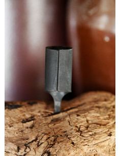 Medieval candle holder in steel