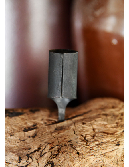 Medieval candle holder in steel