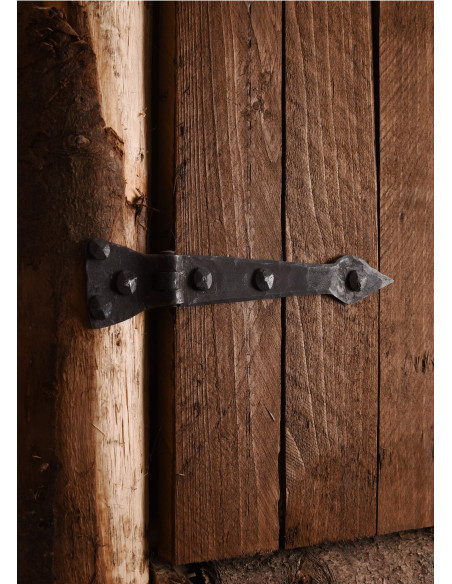 Hand-forged medieval door hinge