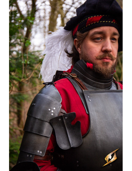 Medieval steel shoulder pads model...