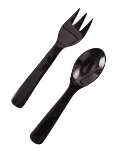 Medieval fork and spoon on a stick (11 cm)