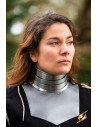 Medieval steel gorget model Landsknecht, polished finish