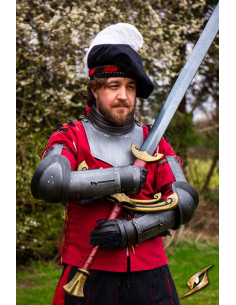 Medieval steel arms model Landsknecht, blackened finish 2