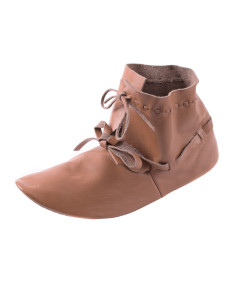 Medieval mid-calf boots, stitched inside out