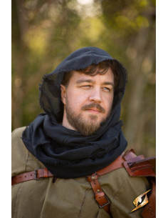 Hood with chiffon shawl, Ezio model