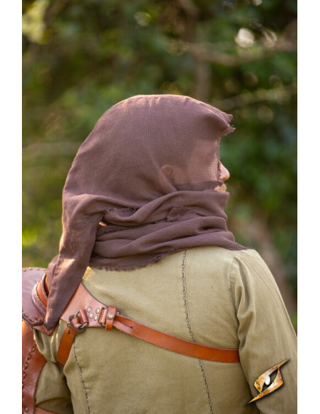 Hood with chiffon shawl, Ezio model