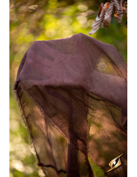 Hood with chiffon shawl, Ezio model