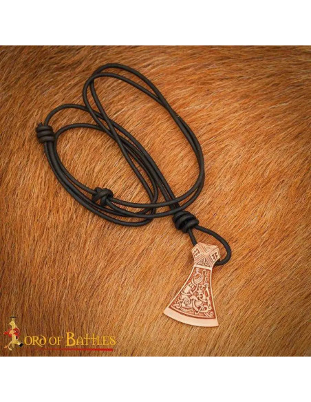 Celtic-Viking axe pendant, bronze finish