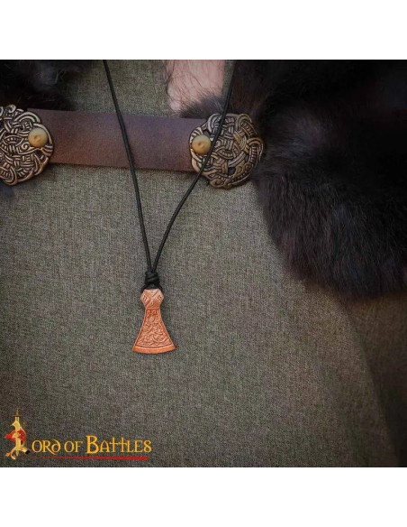 Celtic-Viking axe pendant, bronze finish