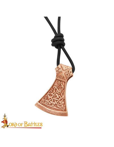 Celtic-Viking axe pendant, bronze finish