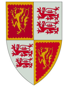 Medieval standard quartered with lions (150x100 cm.)