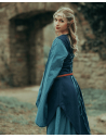 Medieval cotton dress model Galatea, color blue