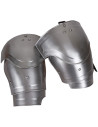 Medieval steel shoulder pads model Nova, polished finish
