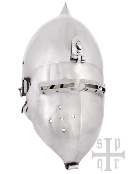 Medieval Helmet with Visor and Onion Top Medieval Helmet with Visor and Onion Top