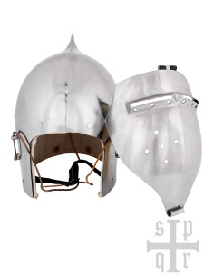 Medieval Helmet with Visor and Onion Top 2