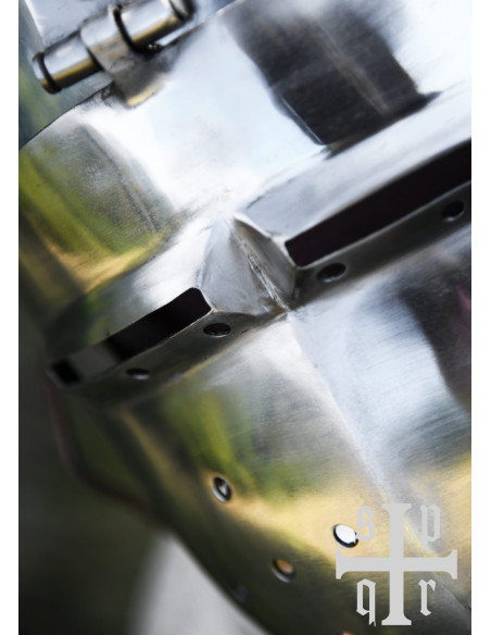 Medieval Helmet with Visor and Onion Top Medieval Helmet with Visor and Onion Top