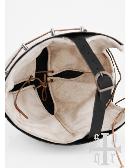 Medieval Helmet with Visor and Onion Top Medieval Helmet with Visor and Onion Top